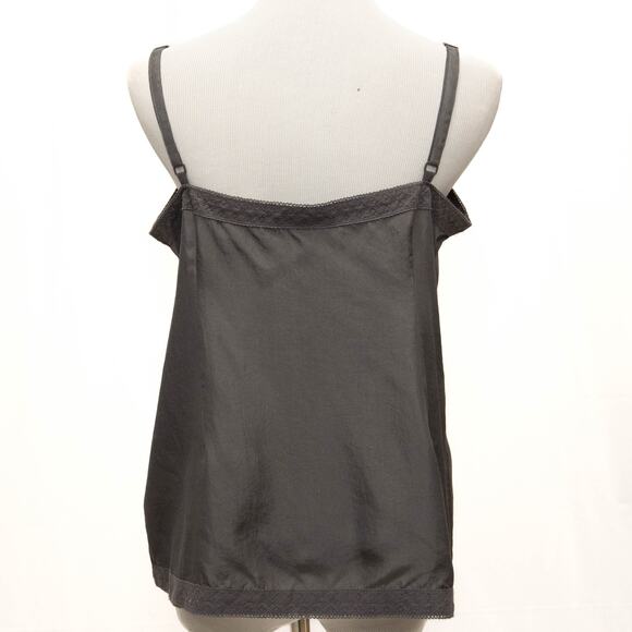 Eileen Fisher Gray Silk Lace Trim Cami Size Medium - Picture 3 of 10